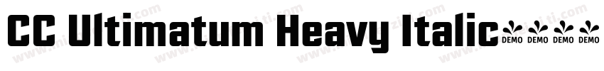 CC Ultimatum Heavy Italic字体转换